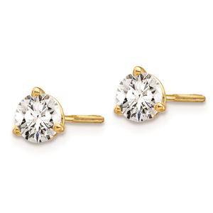 Pure Fire 14kt. Gold 2/3ctw. Screwback Lab Grown Diamond Earrings alternate view