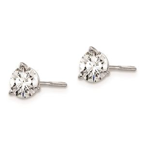 Pure Fire 14kt. White Gold 1ctw. Certified Diamond Screw Earrings alternate view