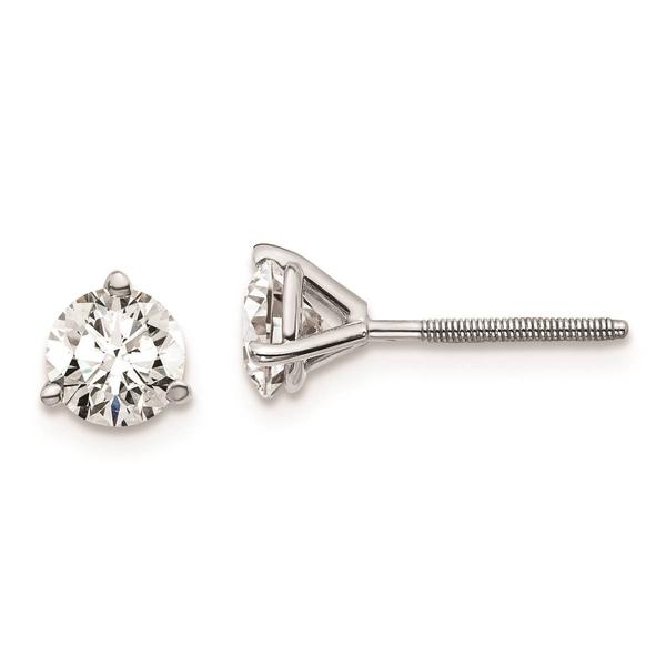 Pure Fire 14kt. White Gold Screwback 1ctw. Diamond Stud Earrings