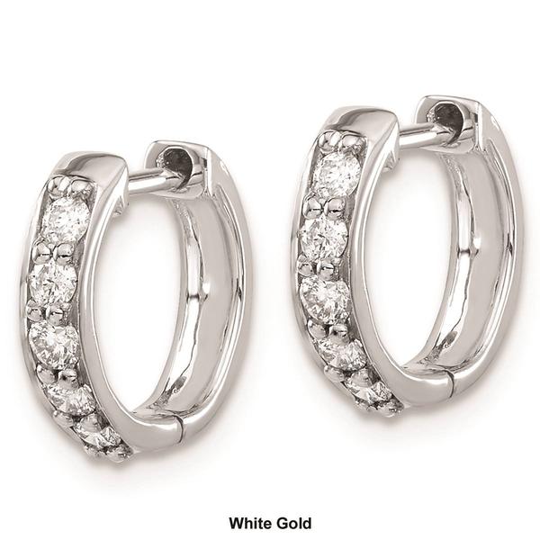 Pure Fire 14kt. Gold Lab Grown Diamond Hinged Hoop Earrings alternate view