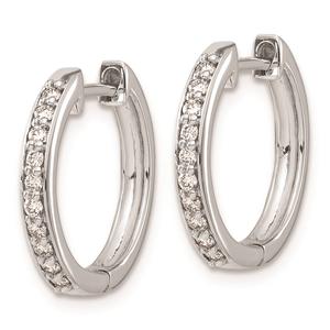 Pure Fire 14kt White Gold 1/4ctw. Lab Grown Diamond Hoop Earrings alternate view