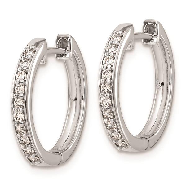 Pure Fire 14kt White Gold 1/4ctw. Lab Grown Diamond Hoop Earrings alternate view