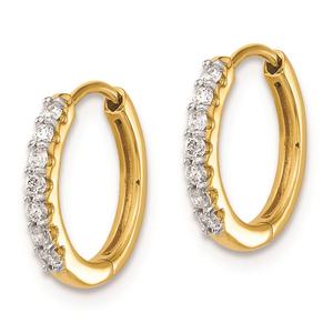 Pure Fire 14kt. Gold Lab Grown Diamond 11.86mm Hoop Earrings alternate view