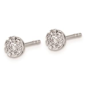 Pure Fire 14kt. White Gold Lab Grown Diamond Cluster Earrings alternate view