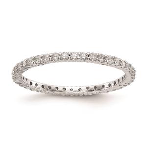 Pure Fire 14kt. White Gold Lab Grown Diamond Shared Prong Band alternate view