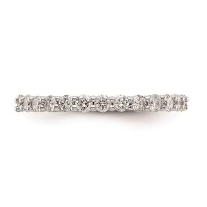 Pure Fire 14kt. White Gold Lab Grown Diamond Shared Prong Band