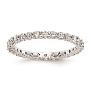 Pure Fire 14kt. White Gold Lab Grown Diamond Shared Prong Band alternate view