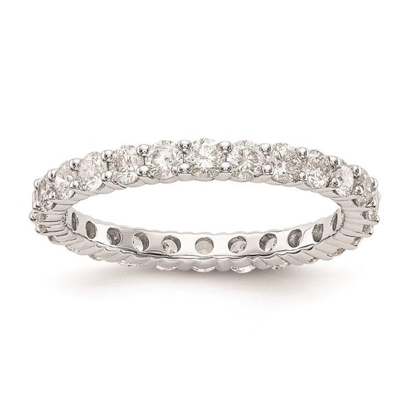 Pure Fire 14kt. White Gold Lab Grown Diamond Prong Eternity Band alternate view