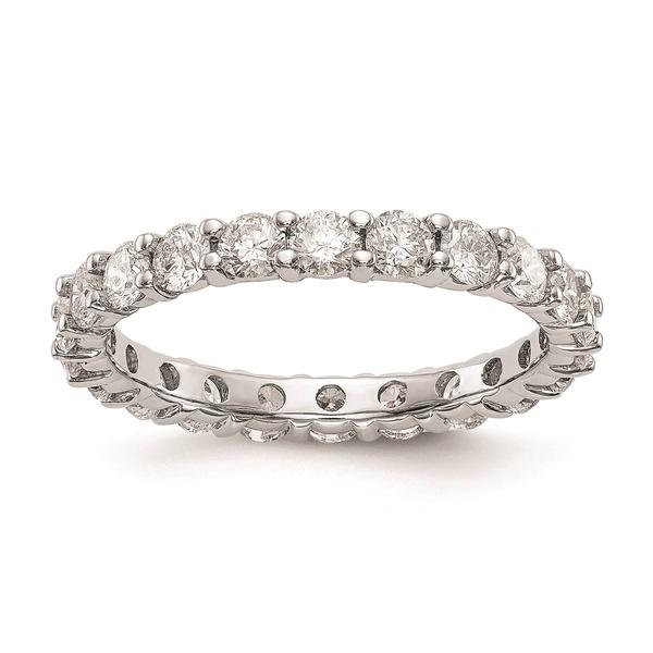Pure Fire 14kt. White Gold Lab Grown Diamond Prong Eternity Band alternate view