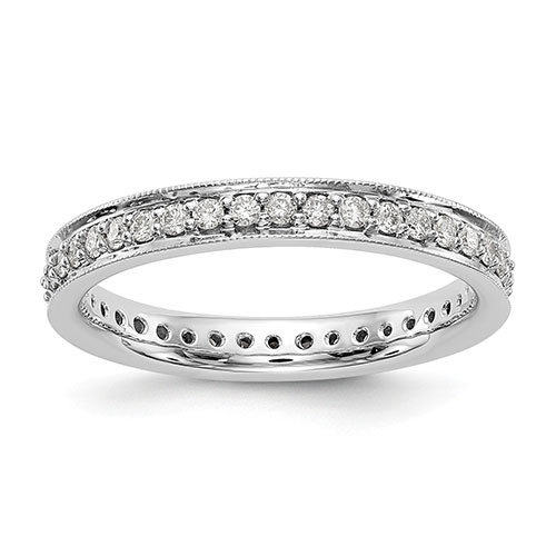 Endless Affection(tm) 14kt. White Gold Vintage Eternity Band