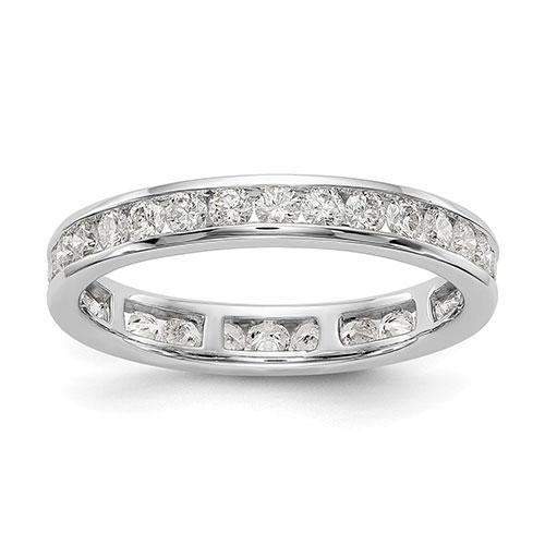 Endless Affection(tm) White Gold Channel Set Band