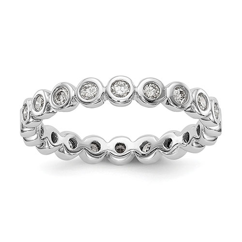 Endless Affection(tm) White Gold Bezel Set Eternity Band