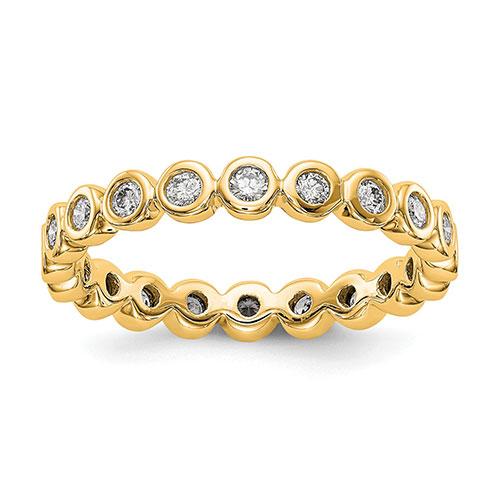 Endless Affection(tm) Gold Bezel Set Eternity Band