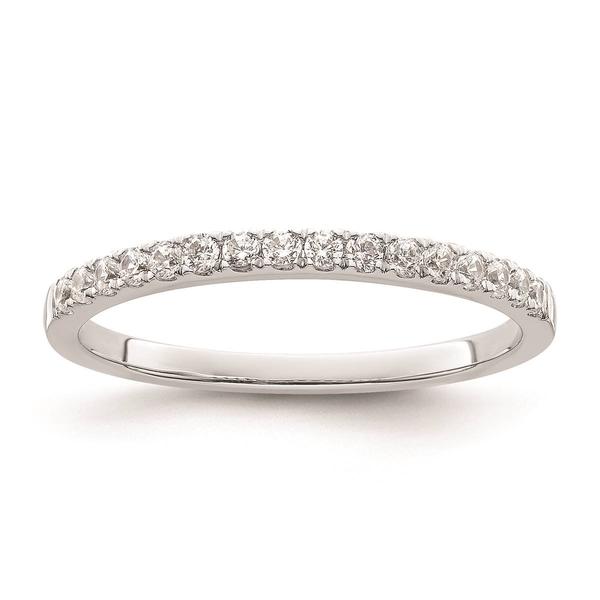 Pure Fire 14kt. White Gold Lab Grown Diamond Polish Wedding Band