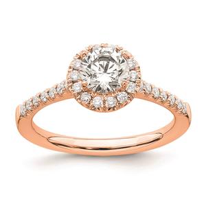 Pure Fire 14kt. Rose Gold Promise Lab Grown Diamond Halo Ring