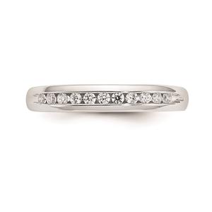 Pure Fire 14kt. White Gold Lab Grown 11-Stone Channel Band
