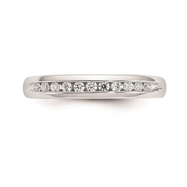 Pure Fire 14kt. White Gold Lab Grown 11-Stone Channel Band