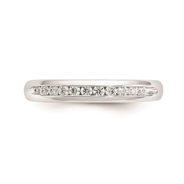 Pure Fire 14kt. White Gold Lab Grown 11-Stone Channel Band