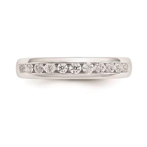 Pure Fire 14kt. White Gold Lab Grown 11-Stone Channel Band