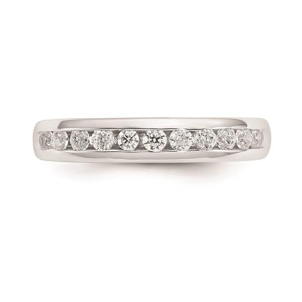 Pure Fire 14kt. White Gold Lab Grown 11-Stone Channel Band