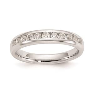 Pure Fire 14kt. White Gold Lab Grown 11-Stone Channel Band alternate view