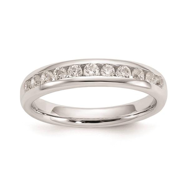 Pure Fire 14kt. White Gold Lab Grown 11-Stone Channel Band alternate view