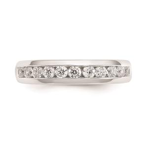 Pure Fire 14kt. White Gold Lab Grown 11-Stone Channel Band