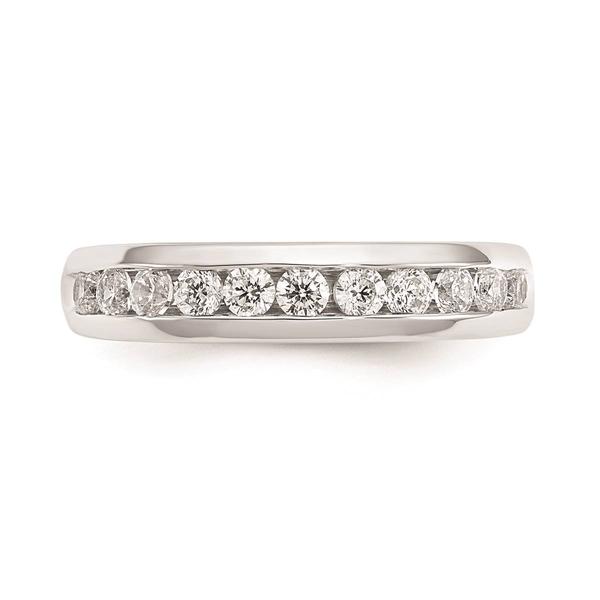 Pure Fire 14kt. White Gold Lab Grown 11-Stone Channel Band