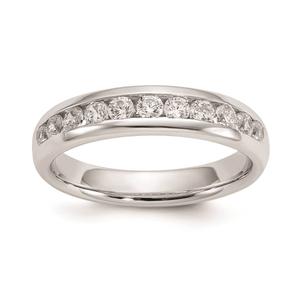 Pure Fire 14kt. White Gold Lab Grown 11-Stone Channel Band alternate view