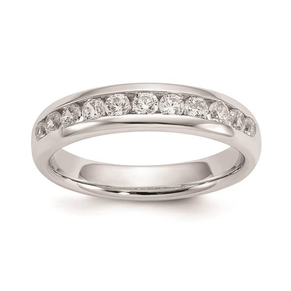 Pure Fire 14kt. White Gold Lab Grown 11-Stone Channel Band alternate view