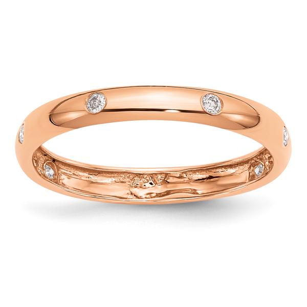 Endless Affection(tm) 14kt. Rose Gold Six Stone Diamond Wedding Band