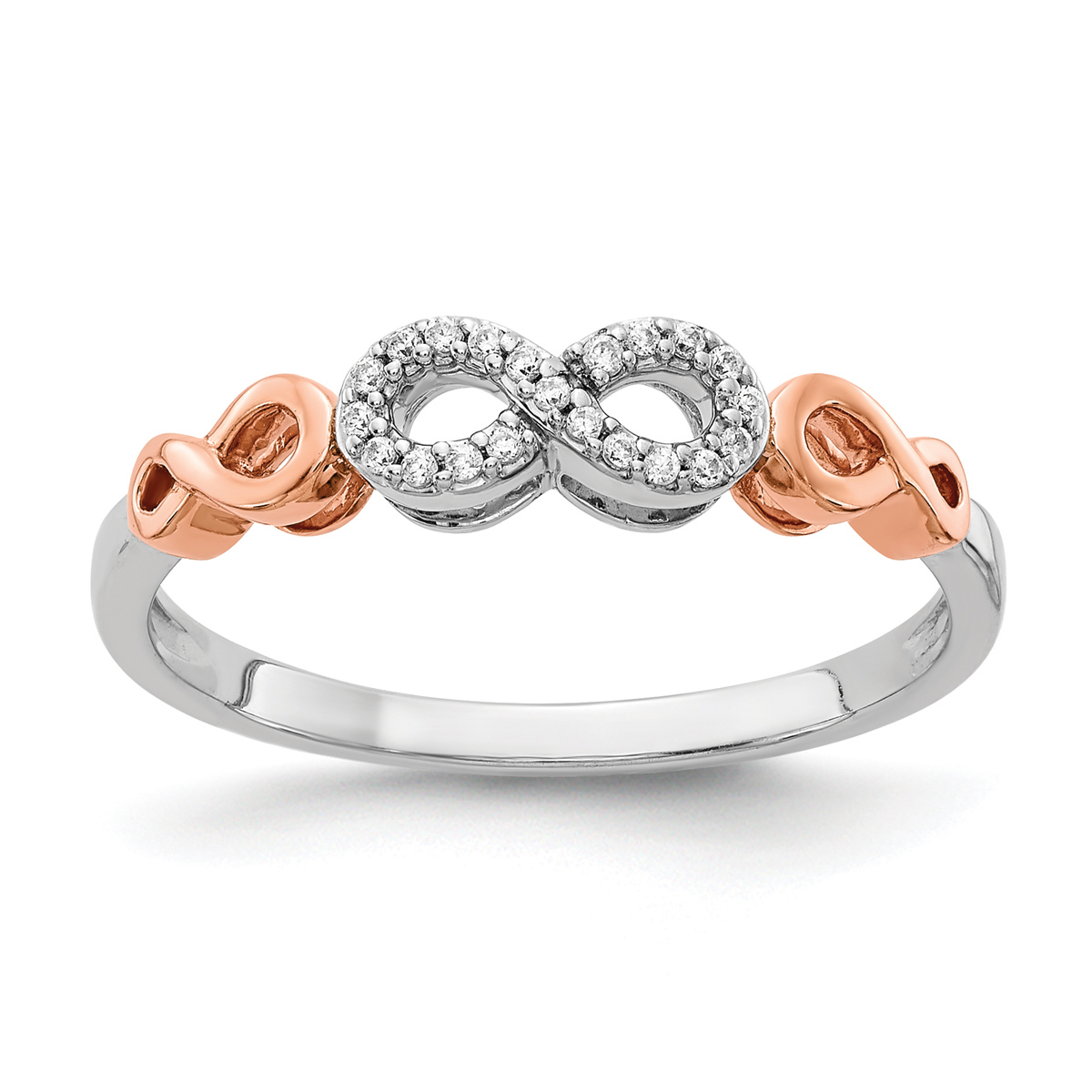 Eternal Promise(tm) 14kt. Rose Gold Diamond Infinity Ring