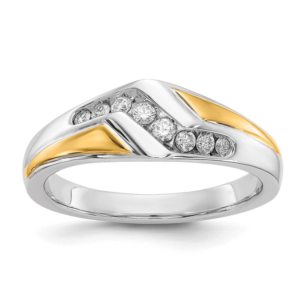 Mens Gentlemens Classics(tm) 14kt. Two Tone 1/4ct. Diamond Ring