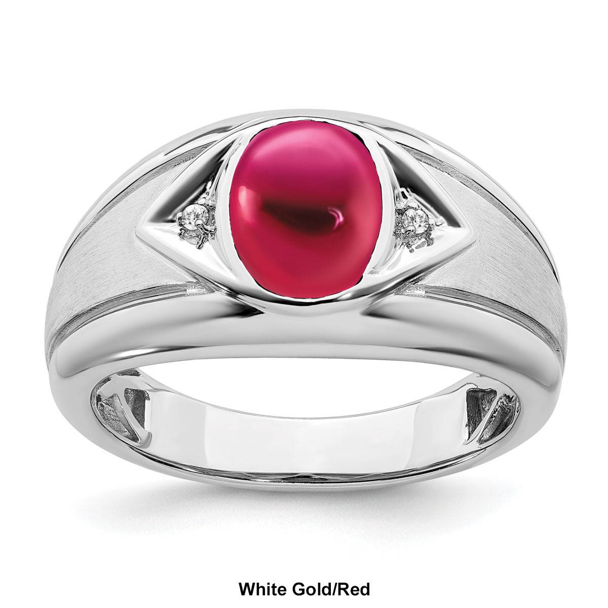 Mens Gentlemens Classics(tm) 14kt. Gold Ruby & Diamond Ring