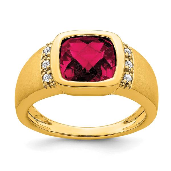 Mens Gentlemens Classics(tm) 14kt. Gold 5ctw. Created Ruby Ring