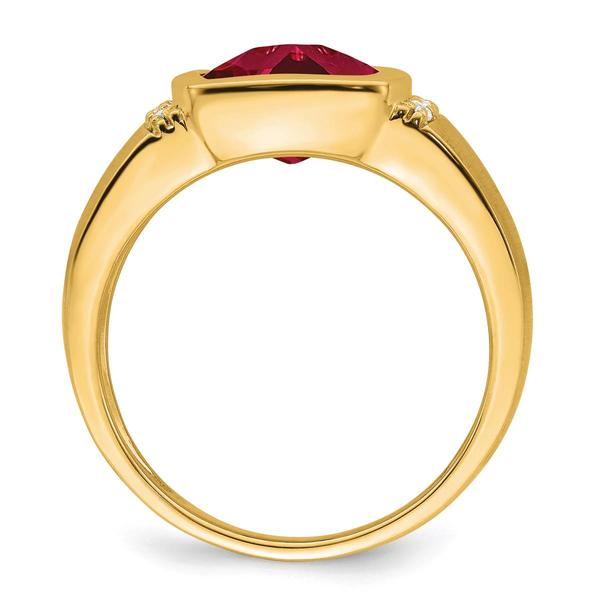 Mens Gentlemens Classics(tm) 14kt. Gold 5ctw. Created Ruby Ring alternate view