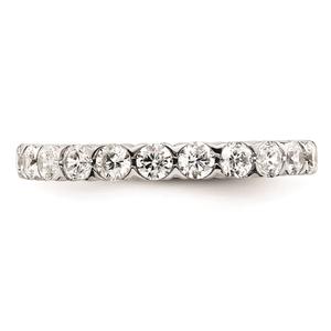 Pure Fire 14kt. White Gold Lab Grown 11-Stone Channel Band