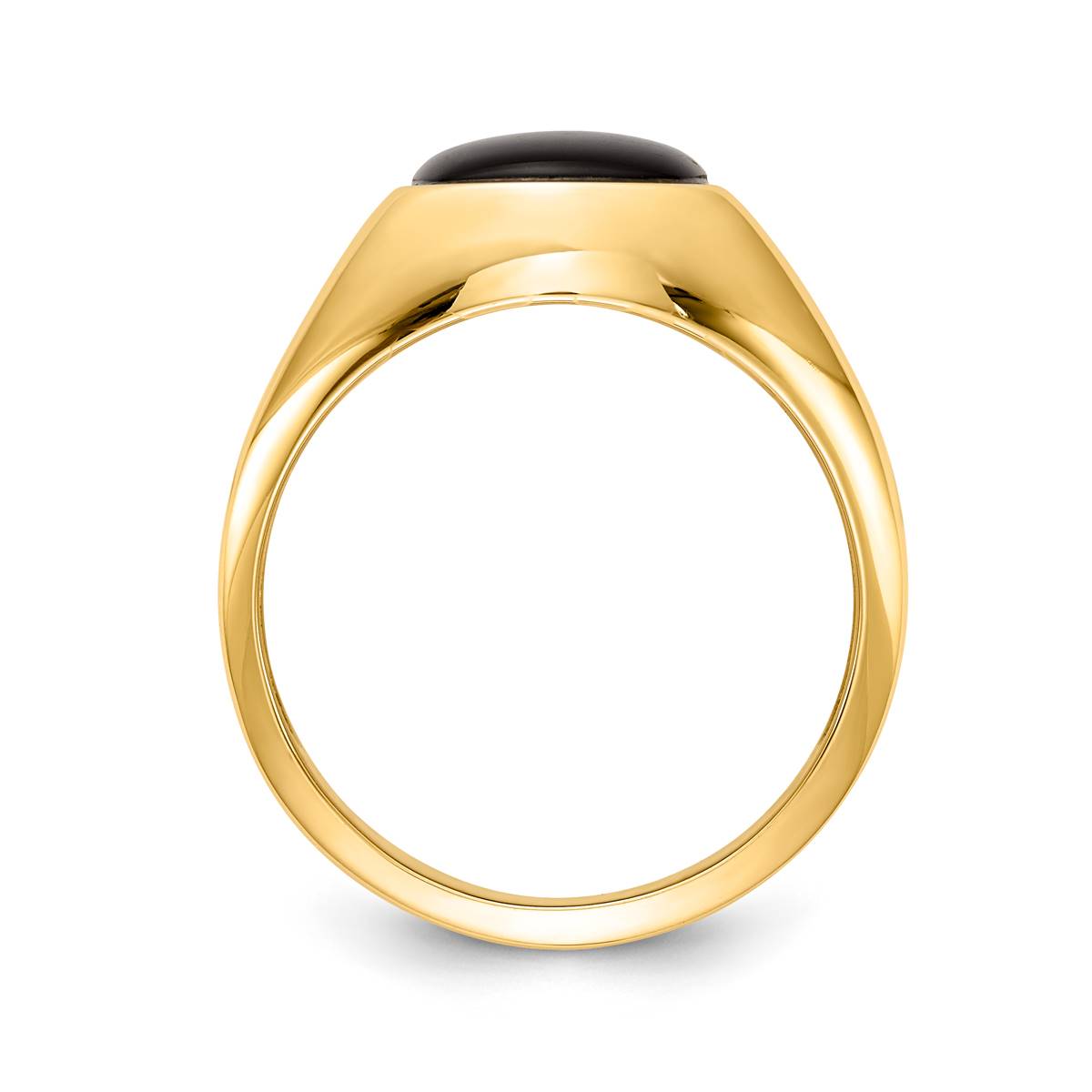 Mens Gentlemens Classics(tm) 14kt. Gold Soft Onyx & Diamond Ring