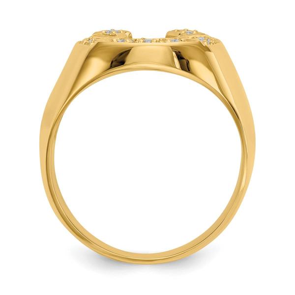 Mens Gentlemens Classics(tm) 14kt. Yellow Gold 1/5ctw. Diamond Ring alternate view