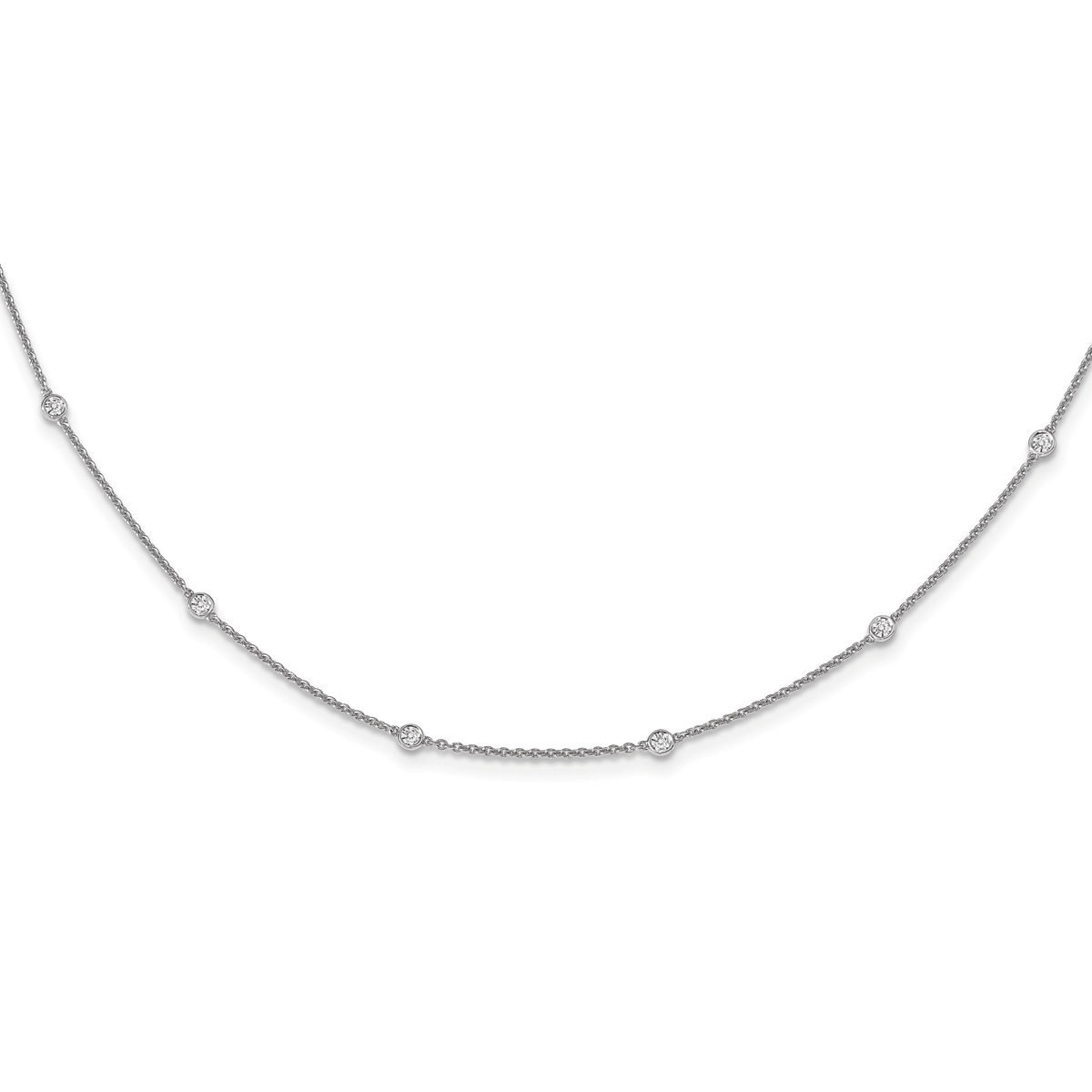 Diamond Classics(tm) 14kt. White Gold Diamond Cable Necklace