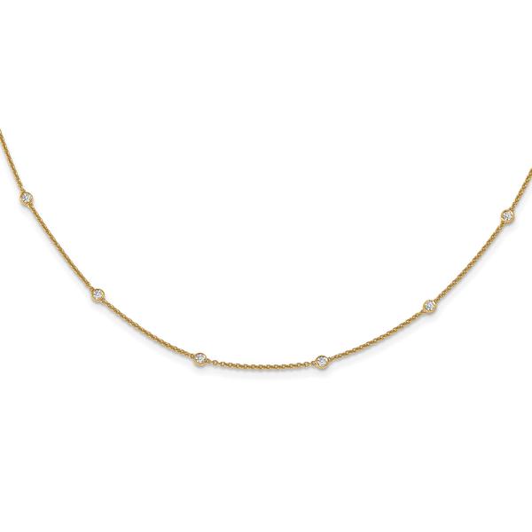 Diamond Classics(tm) 14kt. Gold Diamond Cable Necklace