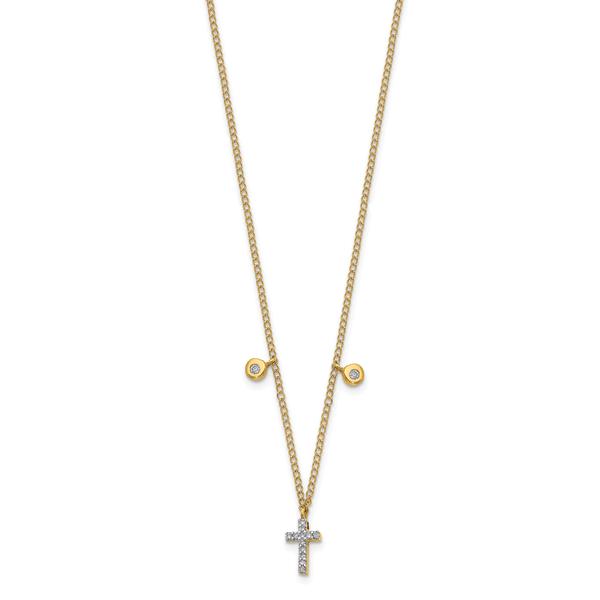 Diamond Classics(tm) 14kt. Gold Diamond Cross Necklace