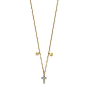 Diamond Classics(tm) 14kt. Gold Diamond Cross Necklace
