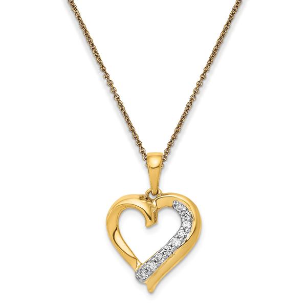 Diamond Classics(tm) 14kt. Gold Heart Pendant Necklace