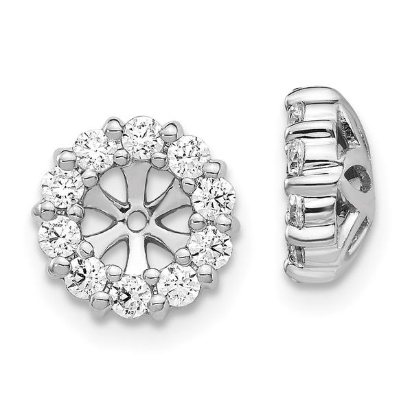 Diamond Classics(tm) White Gold 9mm Round Earring Jackets
