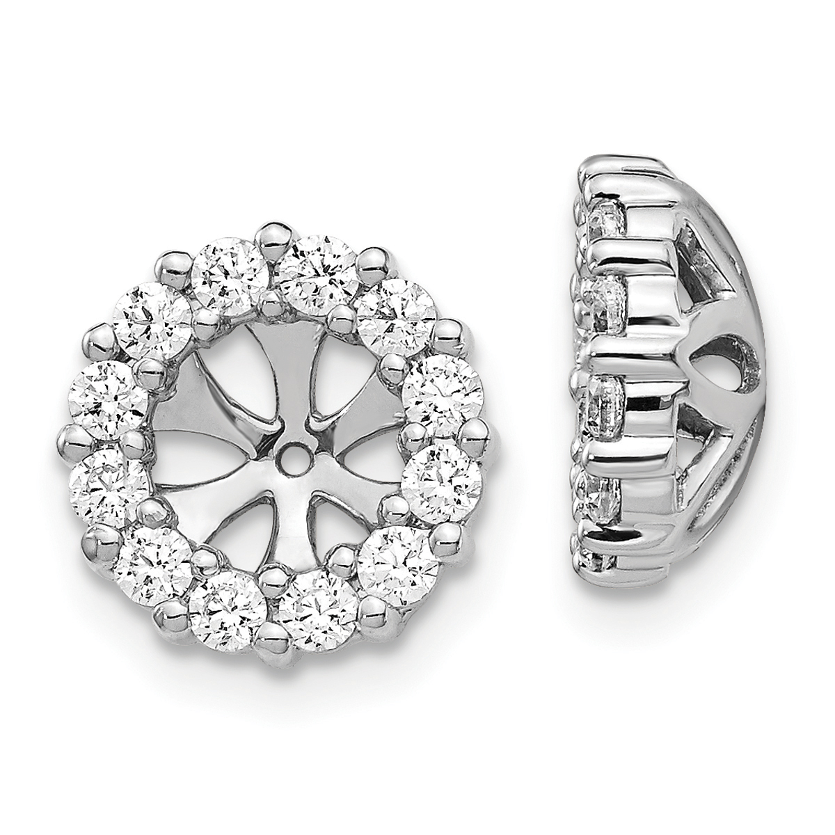 Diamond Classics(tm) White Gold Earring Stud Jackets