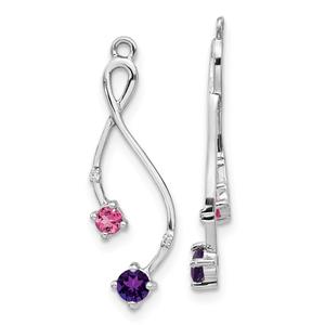 Diamond Classics(tm) 14kt. White Gold Amethyst Earring Jackets