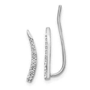 Diamond Classics(tm) 14kt. White Gold Ear Climber Drop Earrings