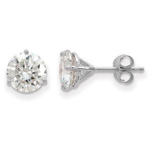 True Light(tm) 7.0mm Round Martini Post Moissanite Earrings