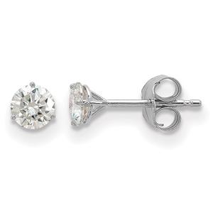 True Light(tm) 4.0mm Moissanite Martini Post Earrings